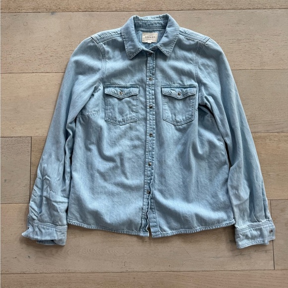 Sezane Max Denim Shirt - Size 34 - Picture 6 of 9